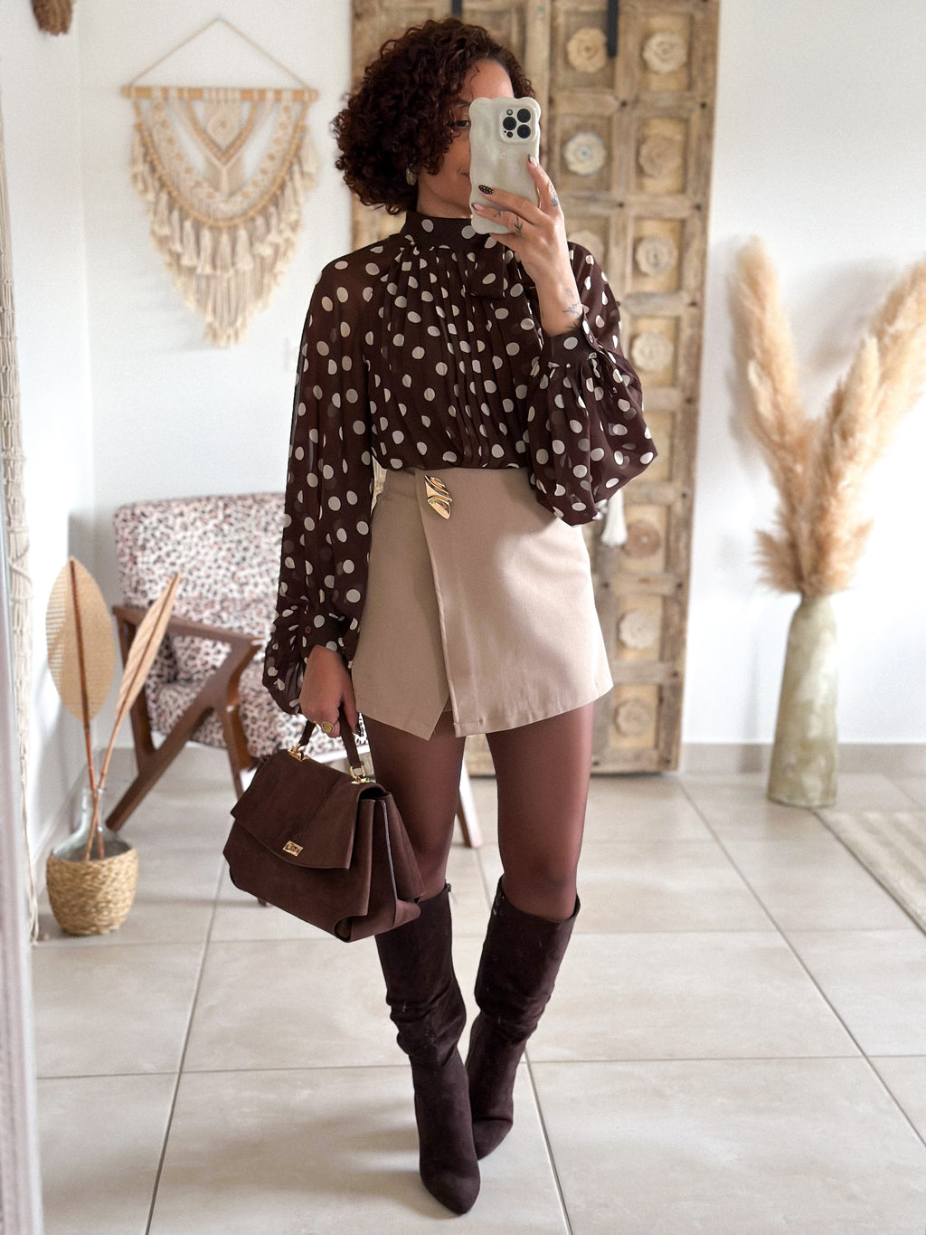 Blouse Noa - Pois chocolat