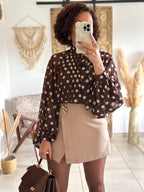 Blouse Noa - Pois chocolat