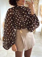 Blouse Noa - Pois chocolat