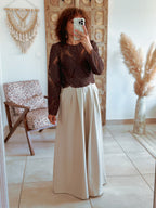 Blouse Taylor - Marron à perles