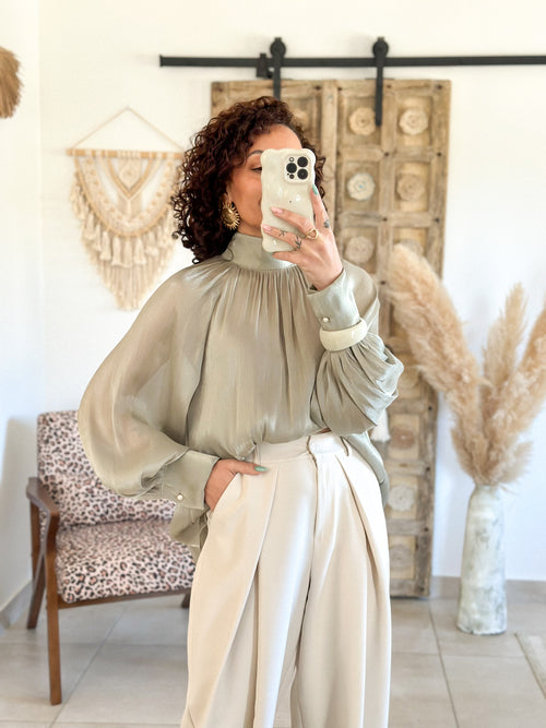 Blouse Camille - Fluide vert sauge