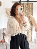 Blouse Francesca - Dentelle beige