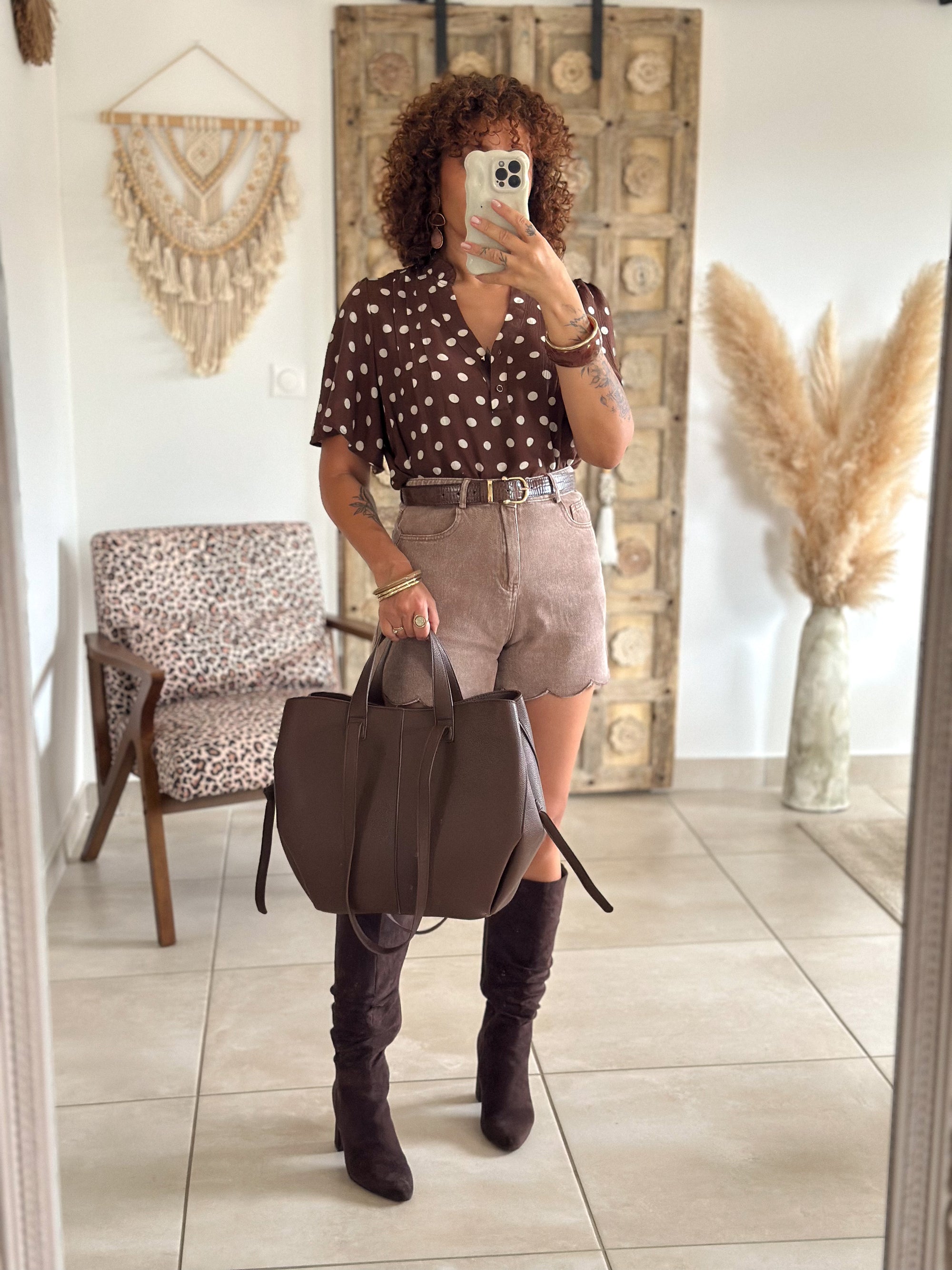 Blouse Zelie - Pois chocolat