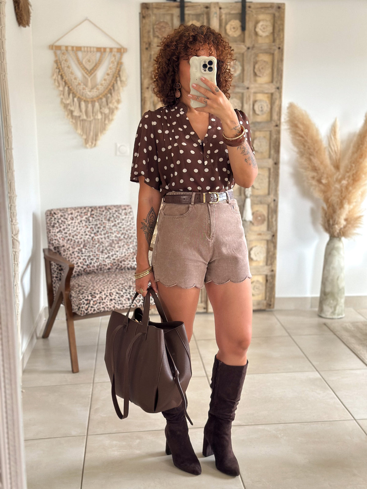 Blouse Zelie - Pois chocolat