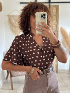 Blouse Zelie - Pois chocolat