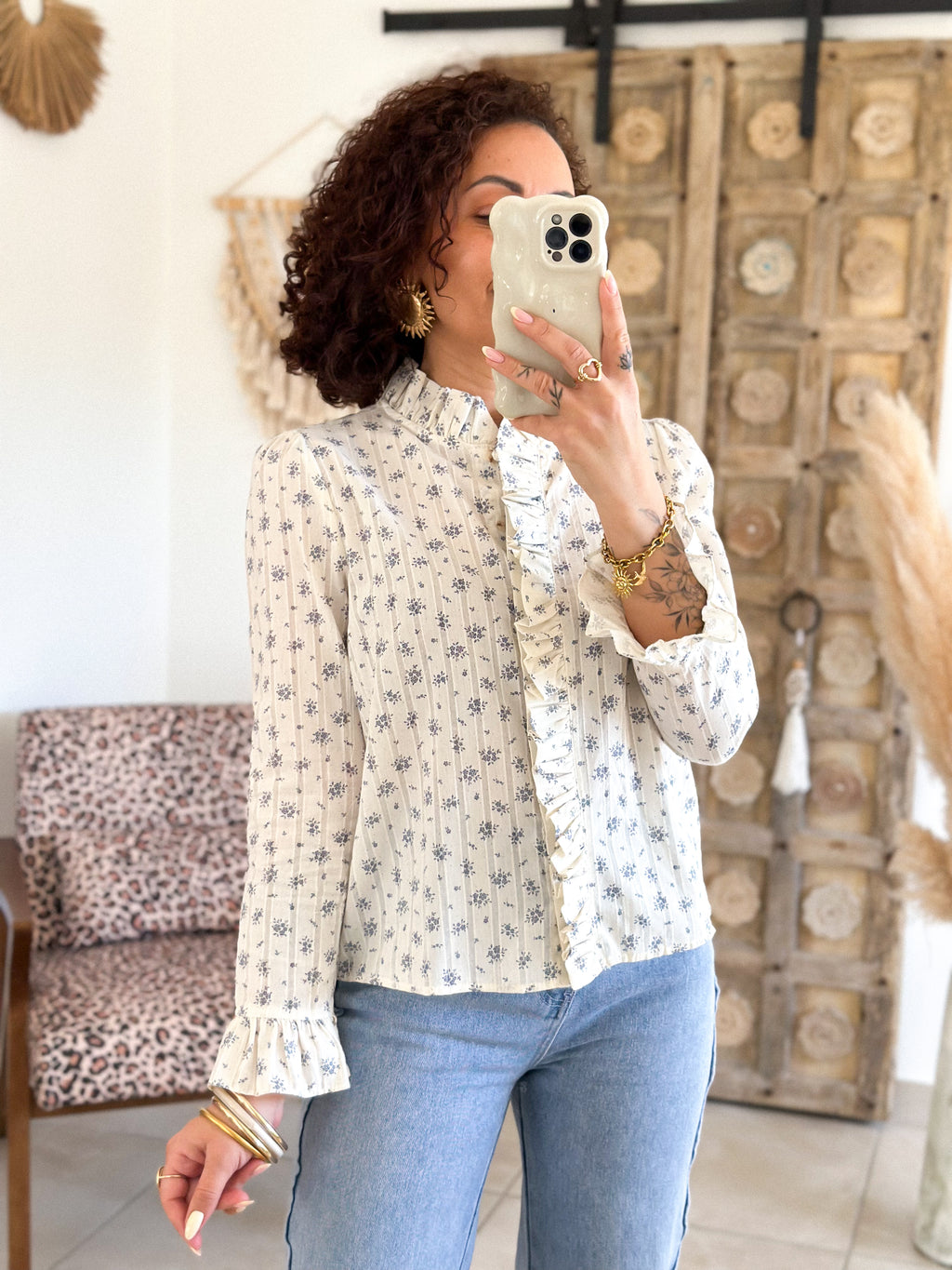 Blouse Altea - Fleurie bleu