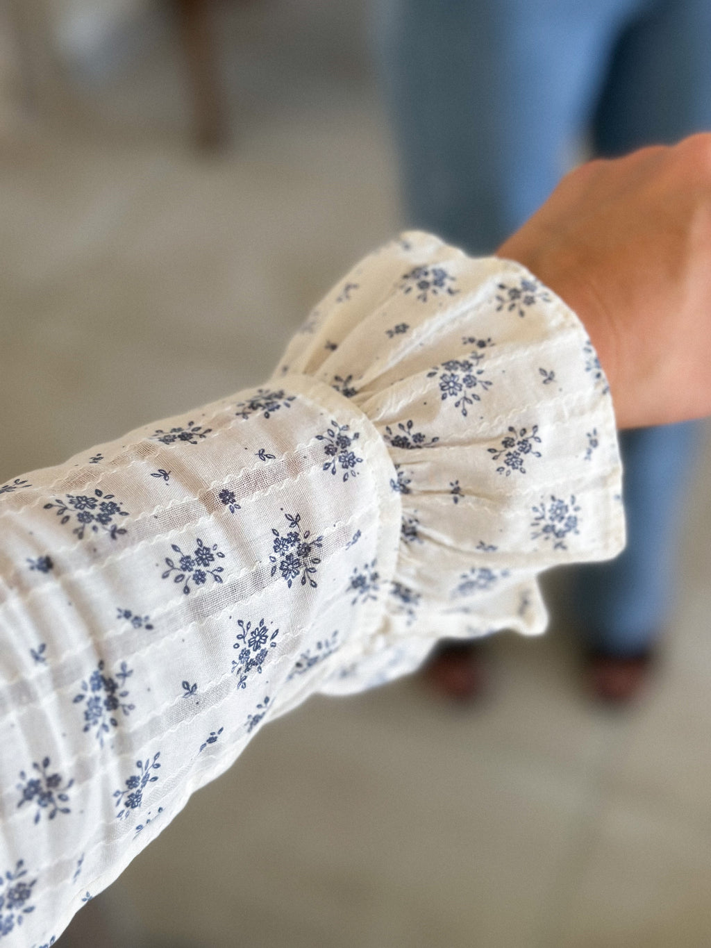 Blouse Altea - Fleurie bleu