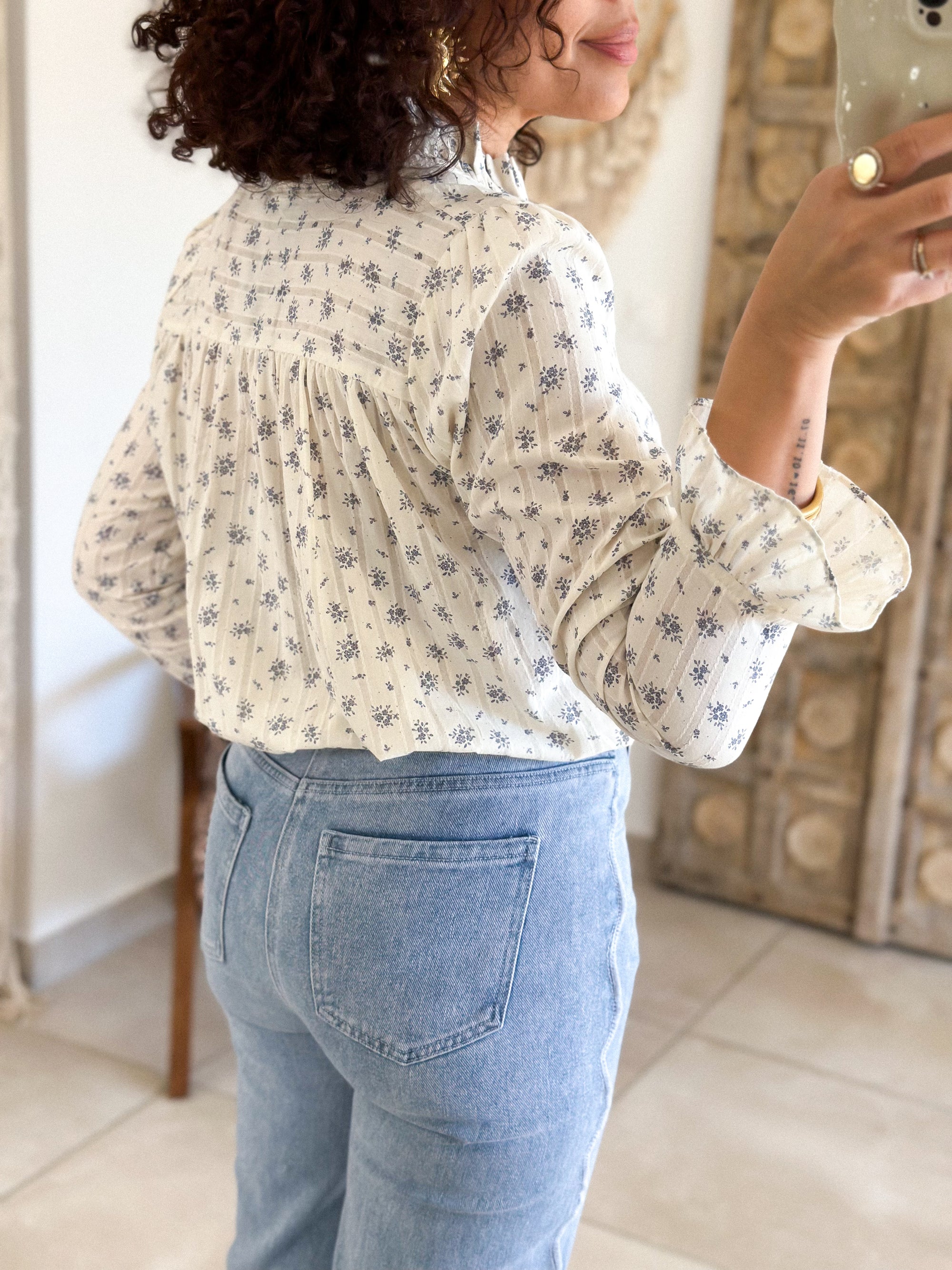 Blouse Altea - Fleurie bleu