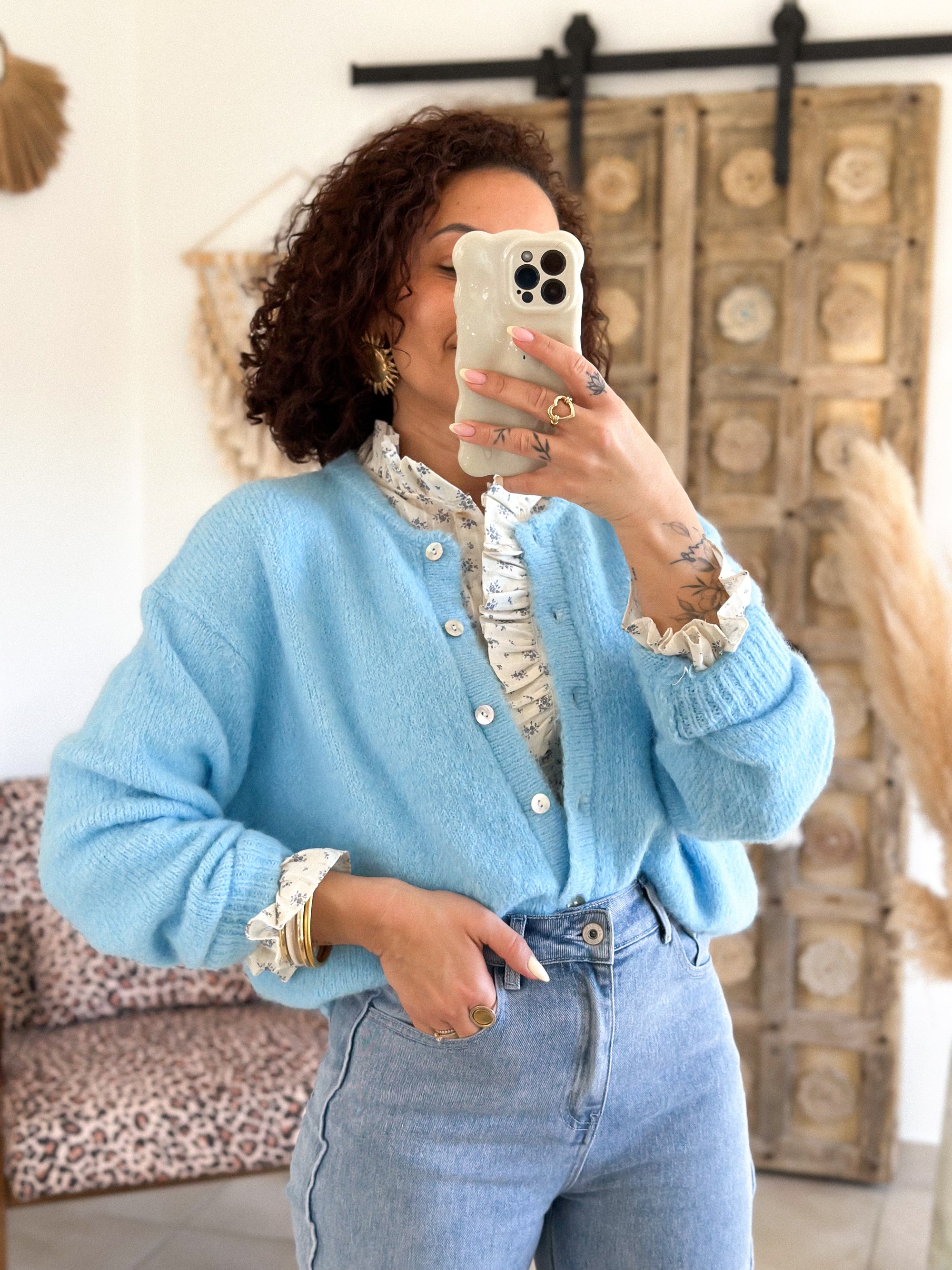 Blouse Altea - Fleurie bleu