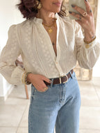 Blouse Surya - Brodée beige