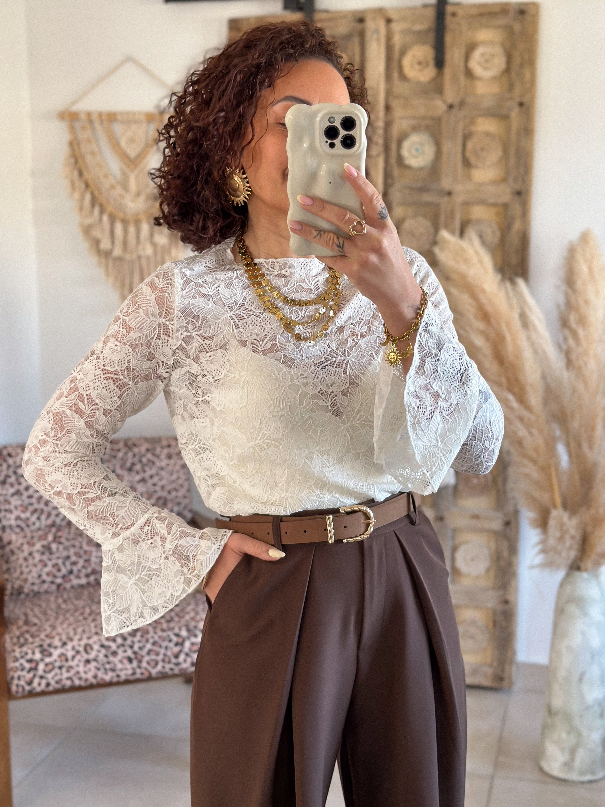 Blouse Cataleya - Dentelle crème