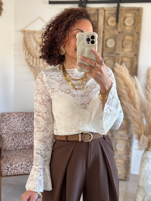 Blouse Cataleya - Dentelle crème