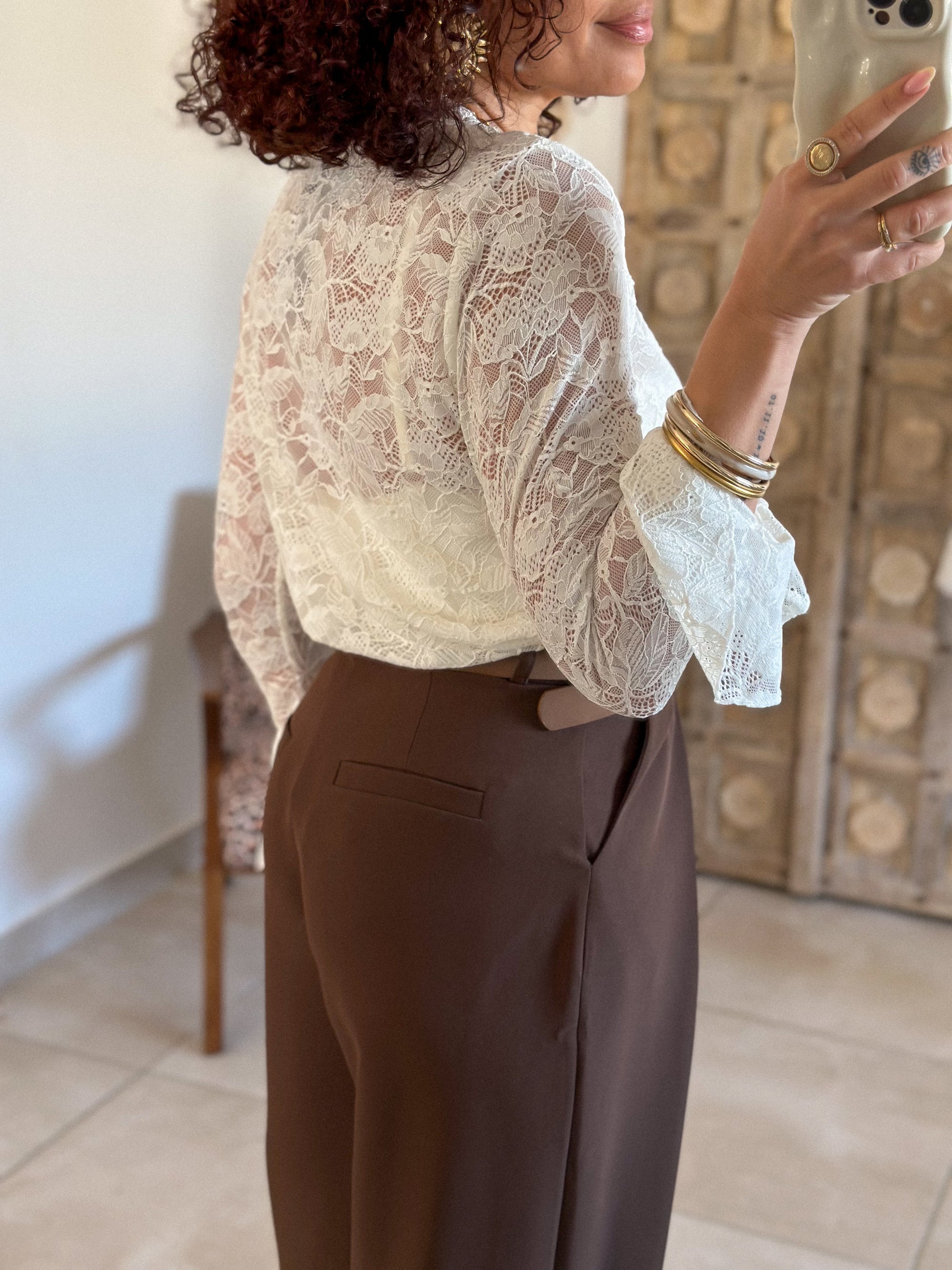 Blouse Cataleya - Dentelle crème