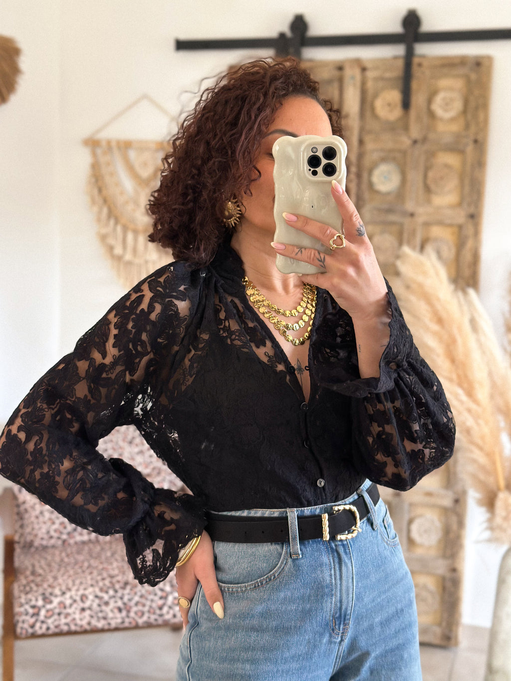 Blouse Ornella - Dentelle noir