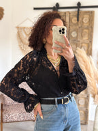 Blouse Ornella - Dentelle noir