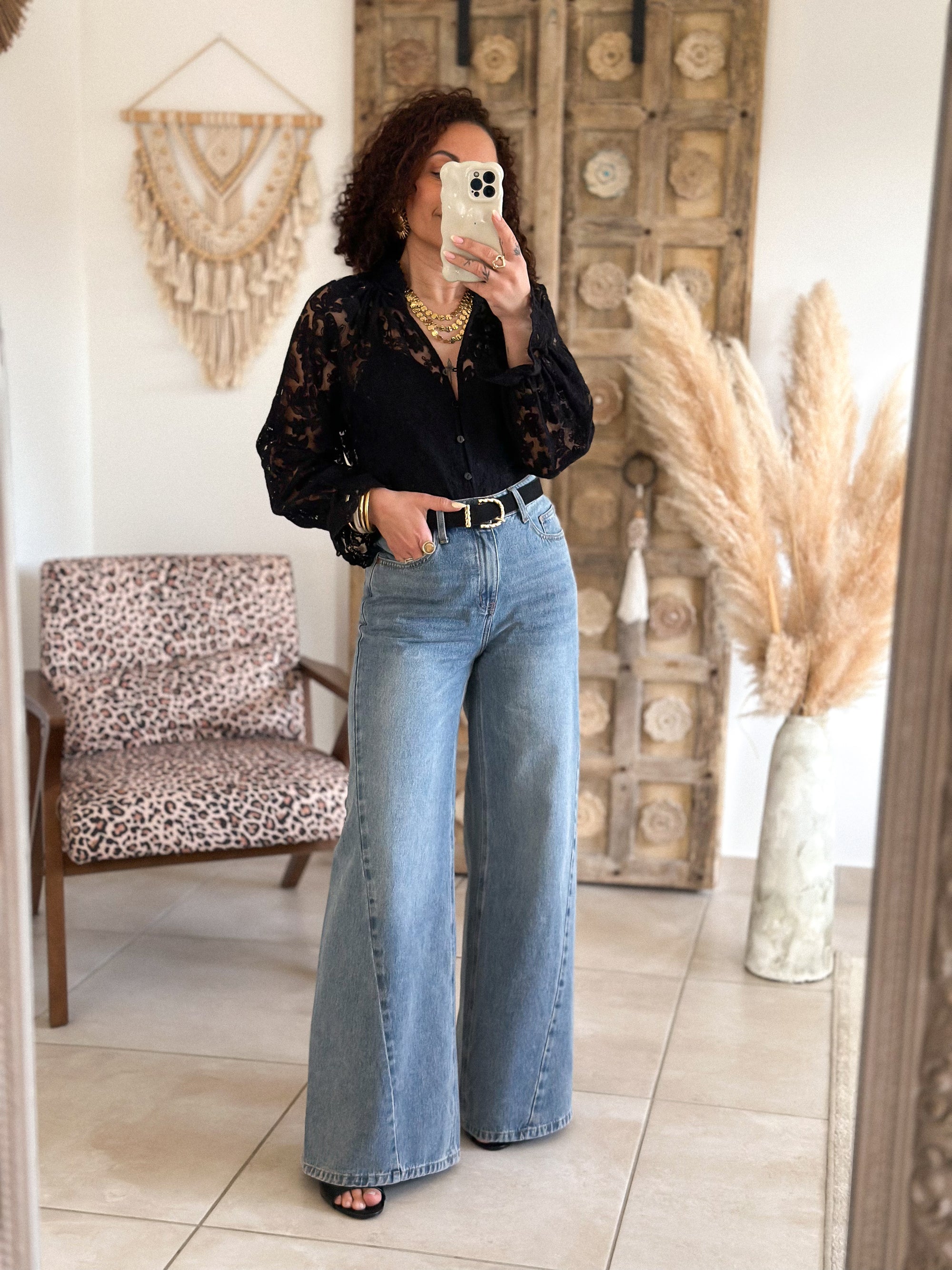 Blouse Ornella - Dentelle noir