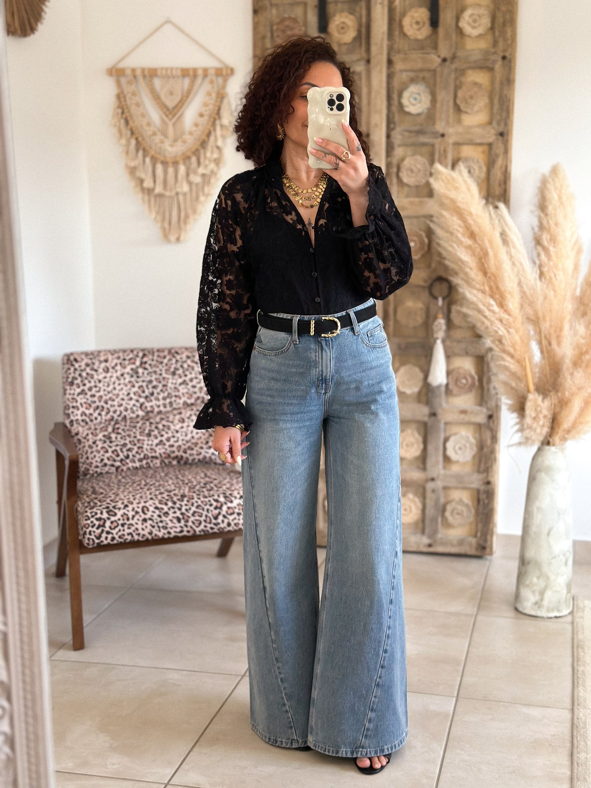 Blouse Ornella - Dentelle noir