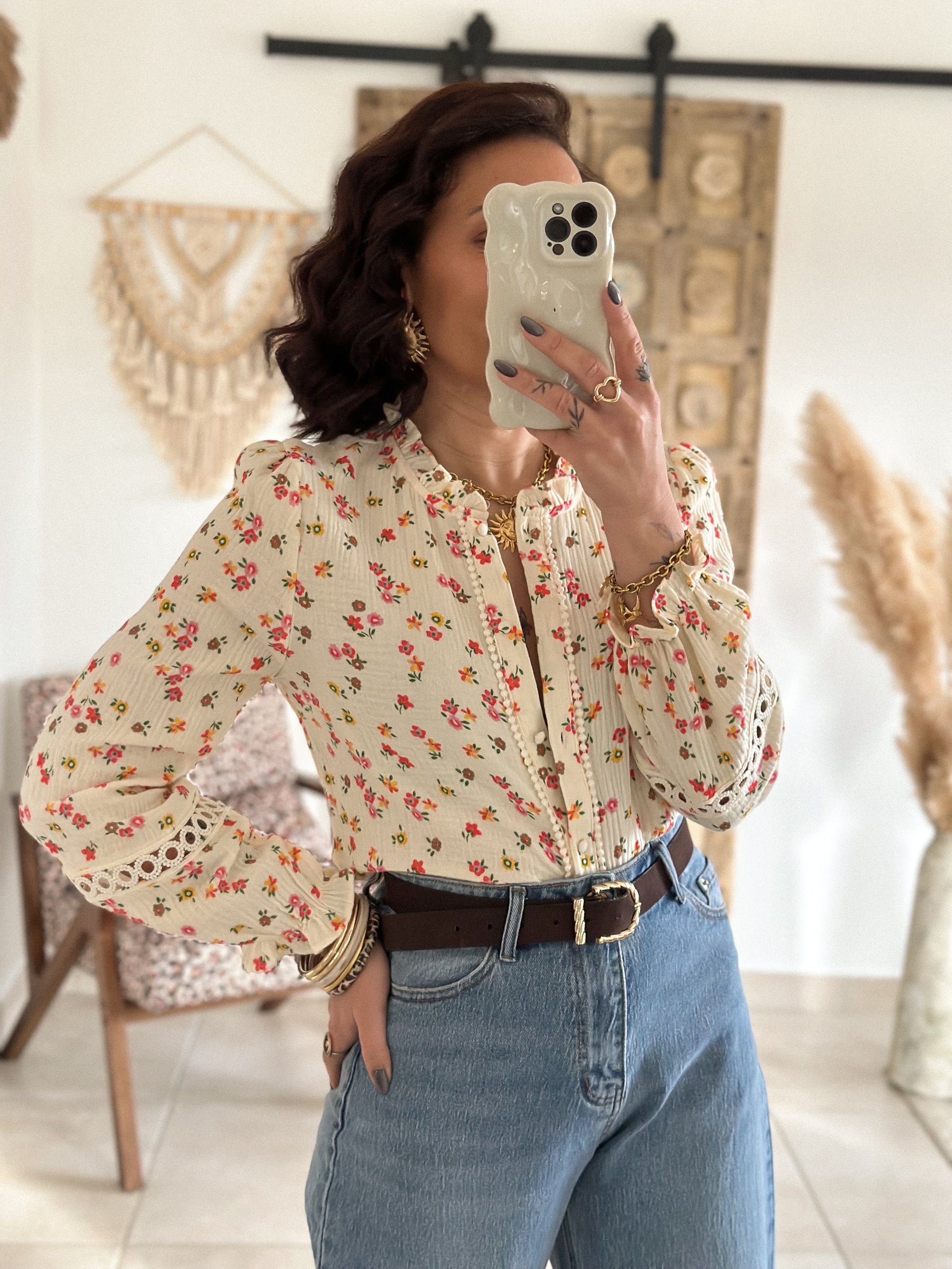 Blouse Fleurine - Gaze de coton fleurie
