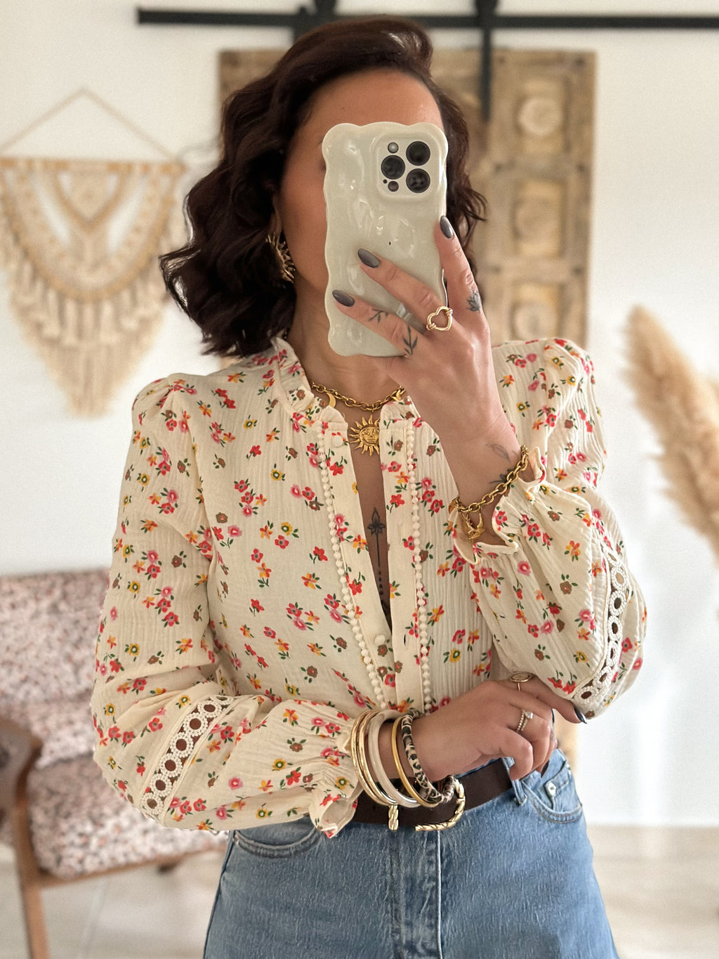 Blouse Fleurine - Gaze de coton fleurie