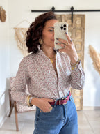 Blouse Libertie - Fleurie col victorien