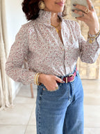 Blouse Libertie - Fleurie col victorien