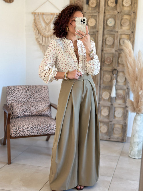 Blouse Cyllie - Gaze de coton fleurie