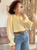Blouse June - Col volanté jaune clair