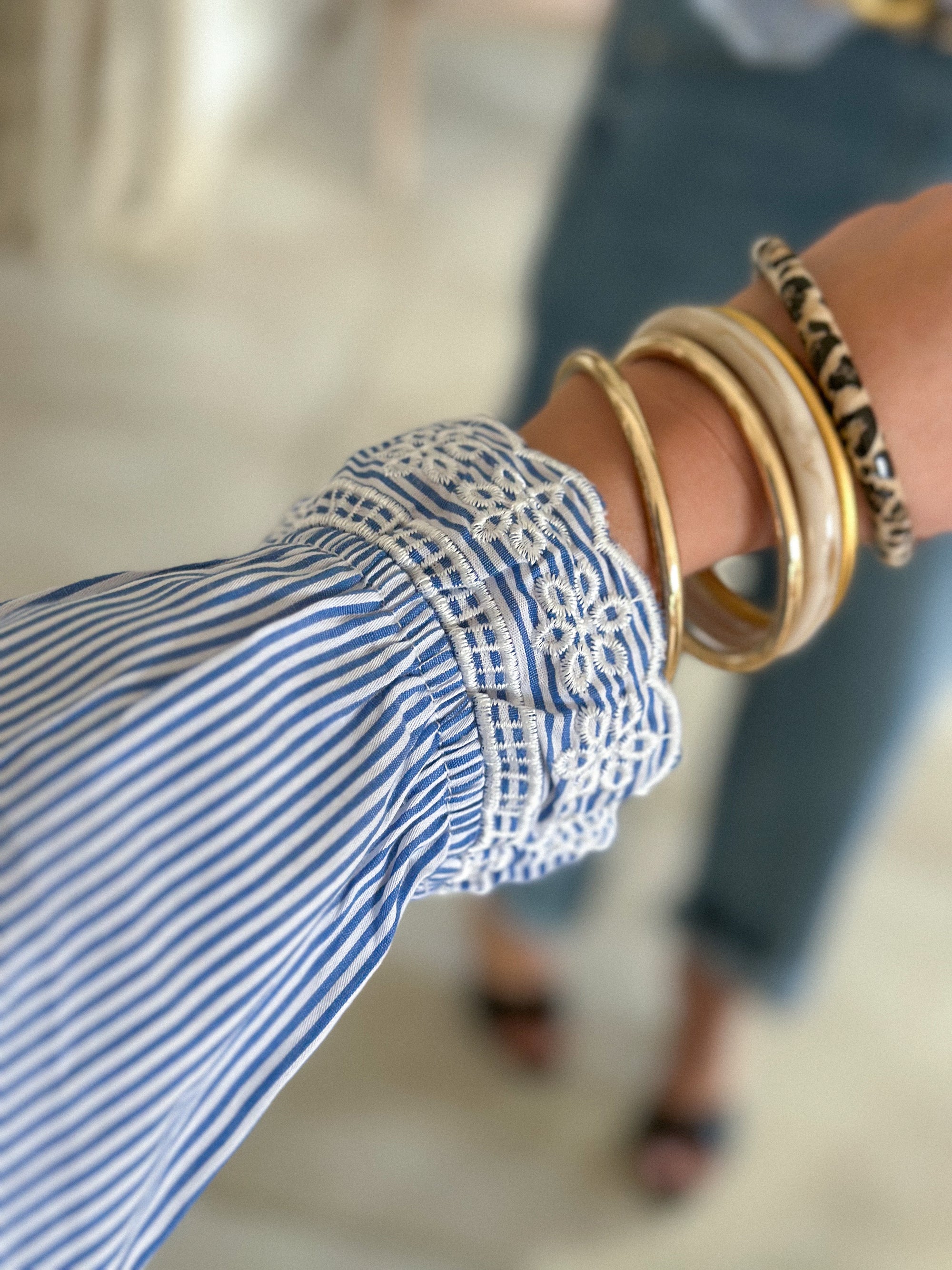 Blouse Diane - Rayée bleue