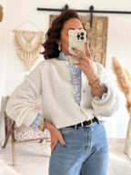 Blouse Diane - Rayée bleue