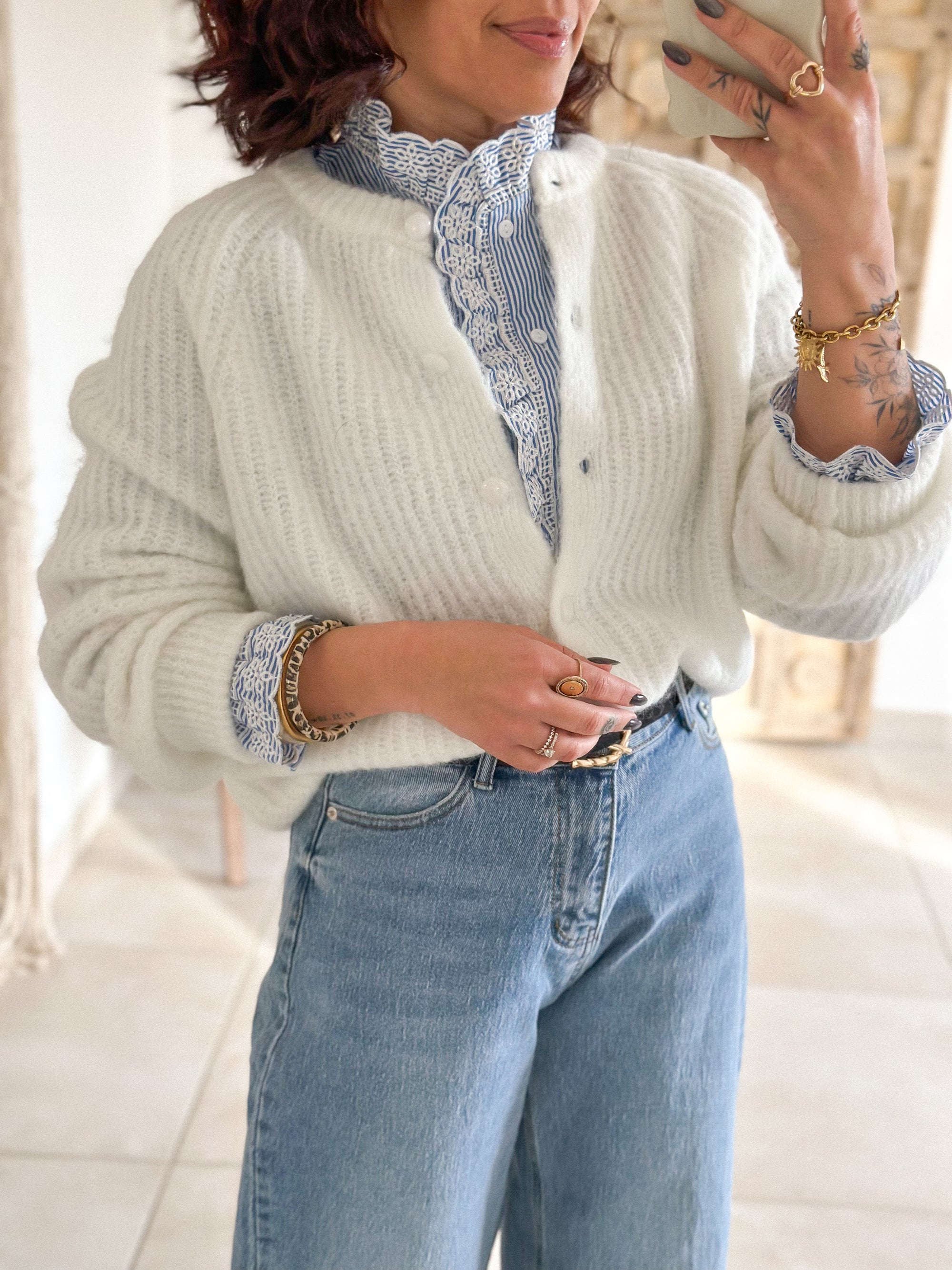 Blouse Diane - Rayée bleue