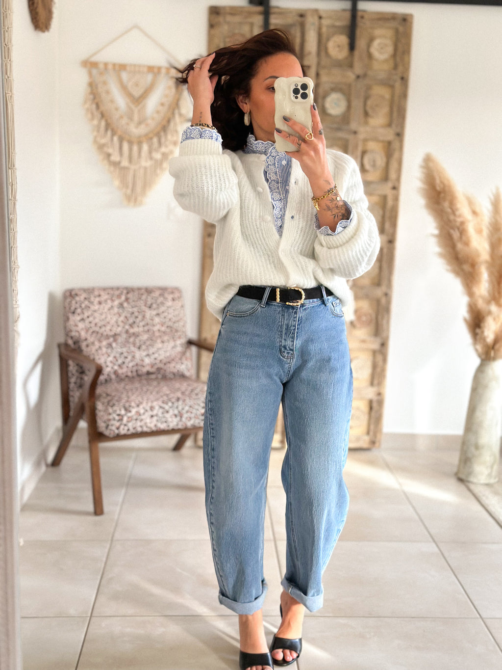 Blouse Diane - Rayée bleue