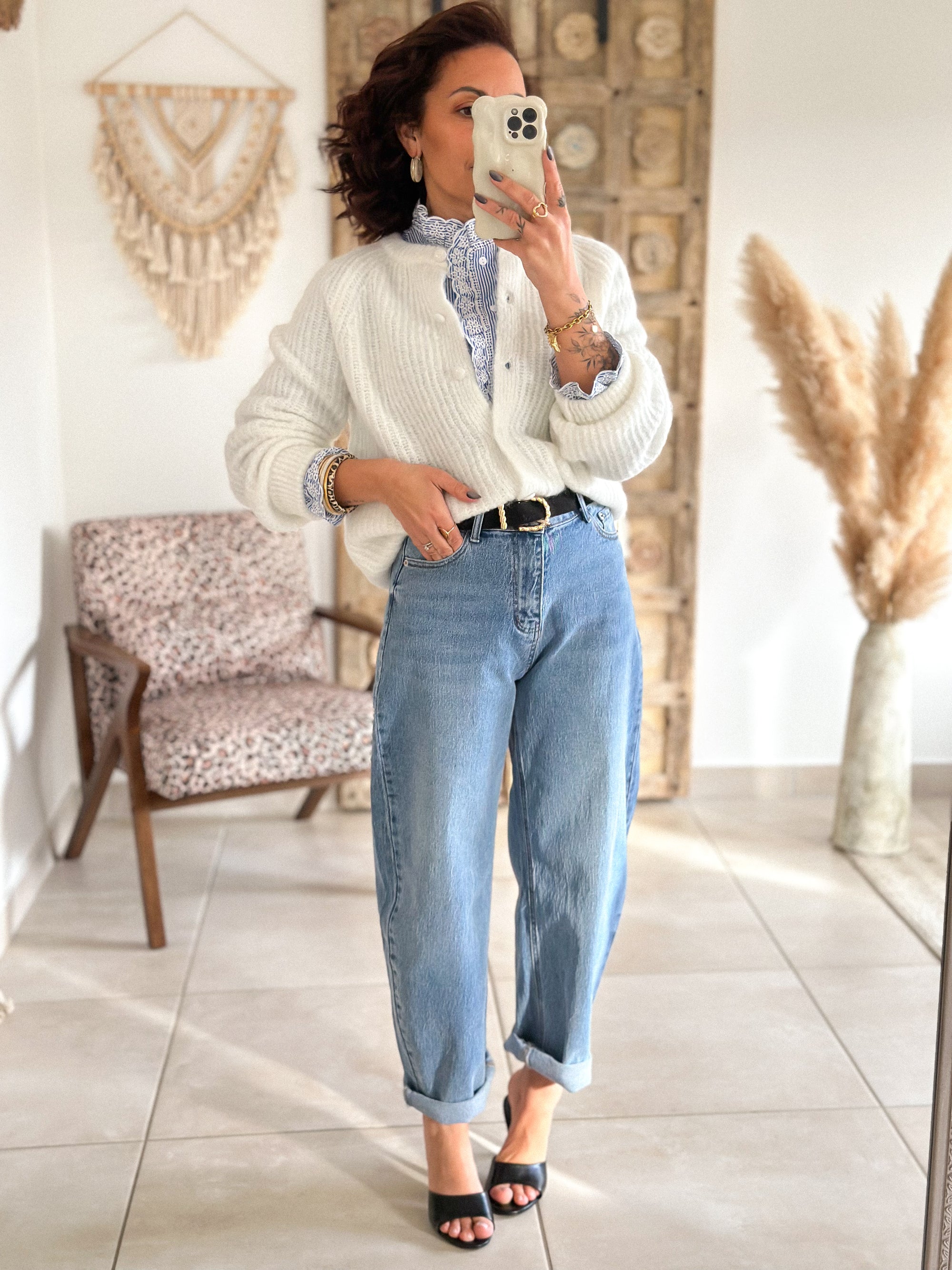 Blouse Diane - Rayée bleue