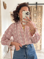 Blouse Sacha - Brodée rose