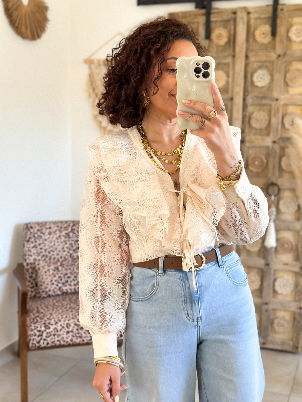 Blouse Stella - Dentelle crème