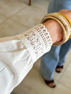 Blouse Tina - Blanche volantée