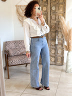 Blouse Tina - Blanche volantée