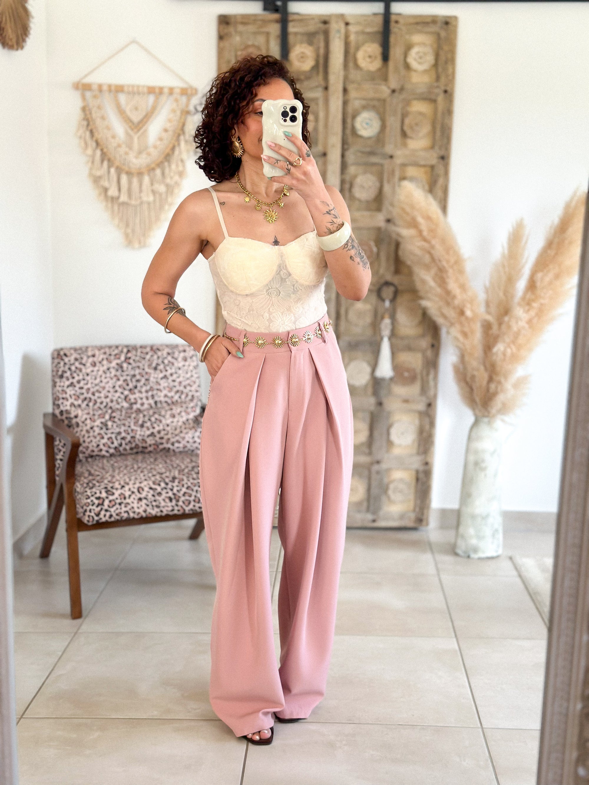 Body Izzie - Dentelle beige