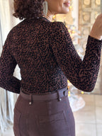 Body Evania - Léopard Velours Marron
