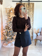 Body Evania - Léopard Velours Marron