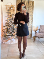 Body Evania - Léopard Velours Marron