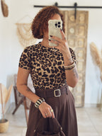 Body Talia – Manches courtes léopard