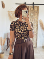 Body Talia – Manches courtes léopard