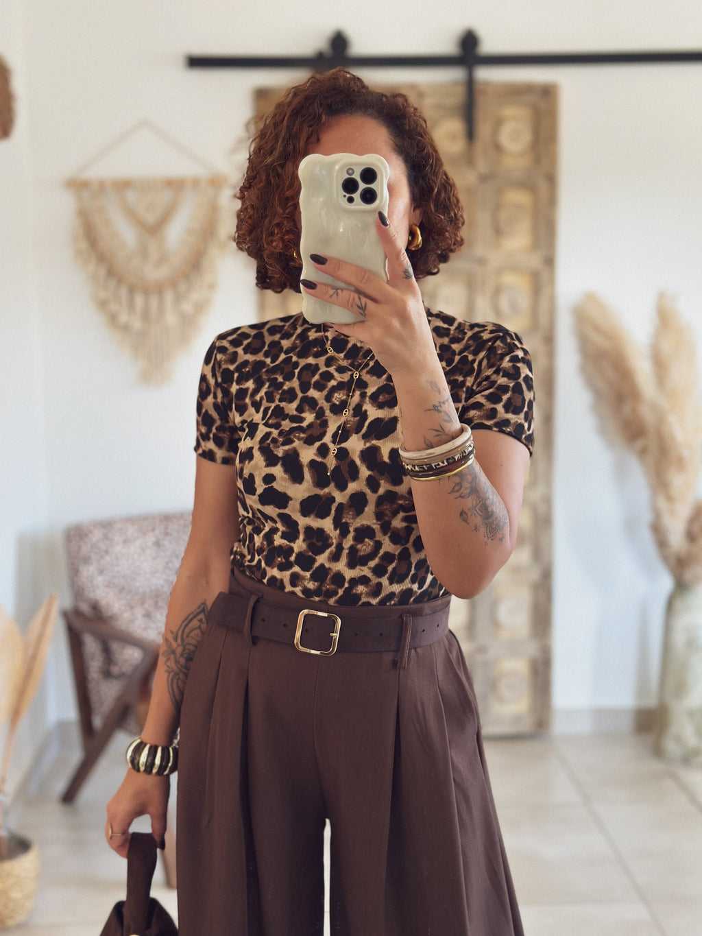 Body Talia – Manches courtes léopard