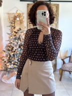 Body Manelle - Marron à pois