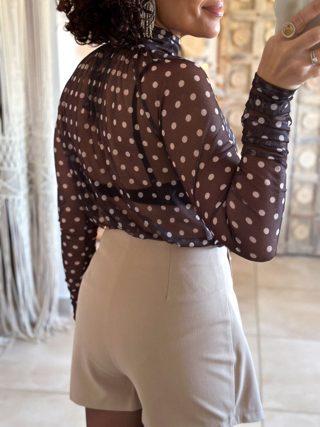Body Manelle - Marron à pois