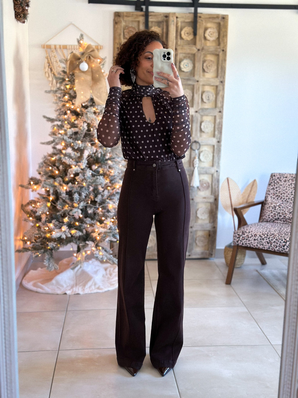 Body Manelle - Marron à pois