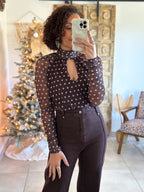 Body Manelle - Marron à pois