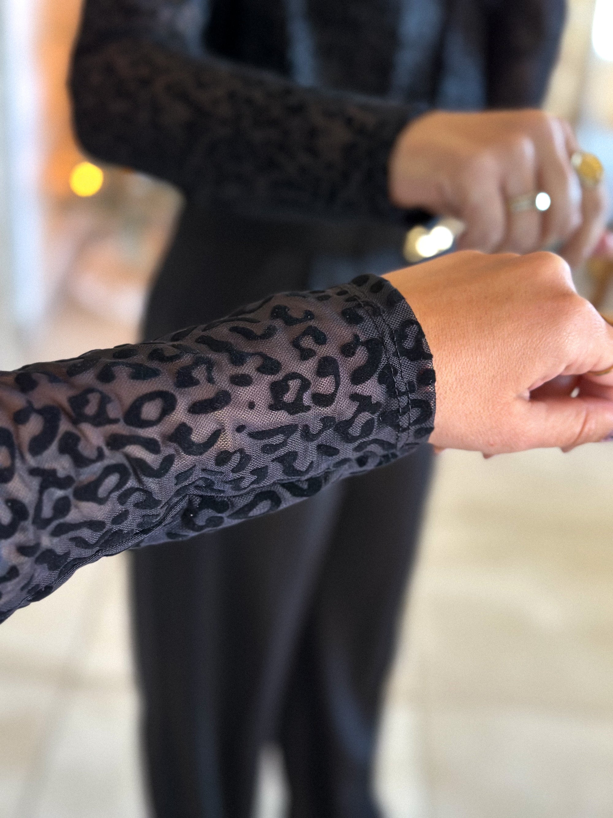 Body Tala - Noir Léopard Velours