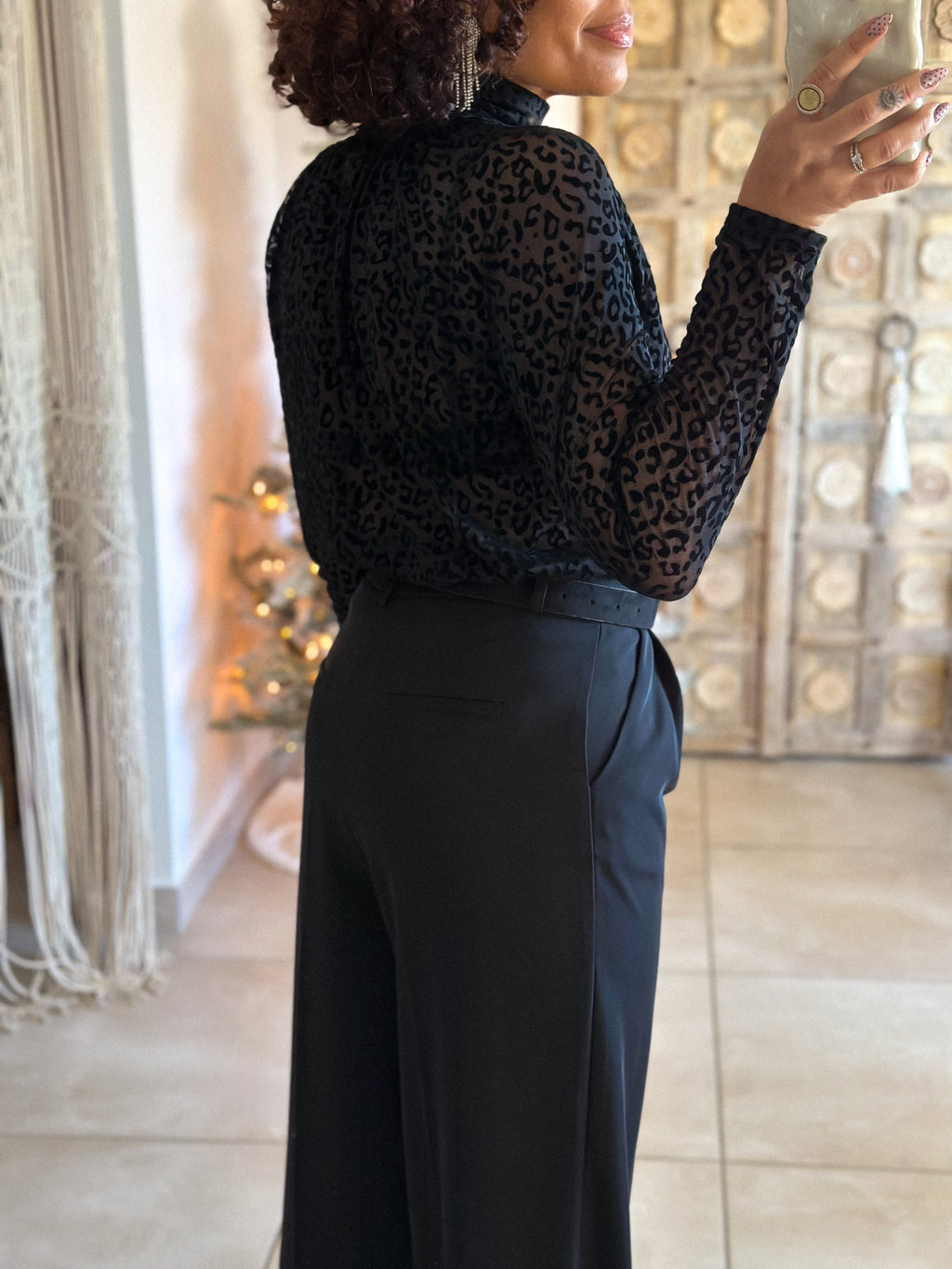 Body Tala - Noir Léopard Velours