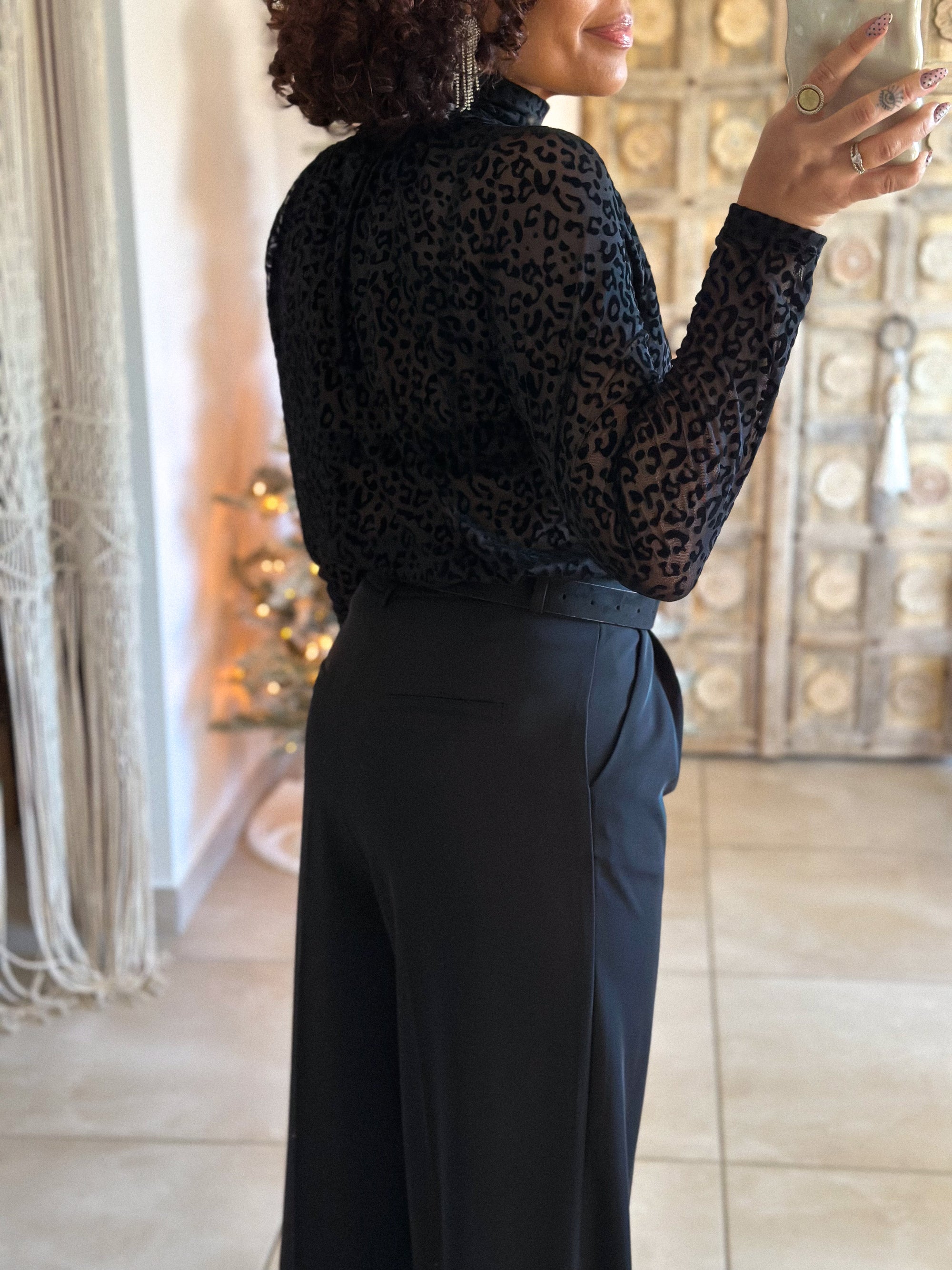 Body Tala - Noir Léopard Velours